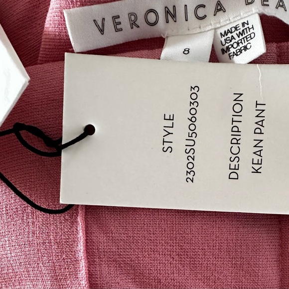 VERONICA BEARD
Kean tweed kick-flare pants peony pink size 8 NWT - Picture 10 of 10